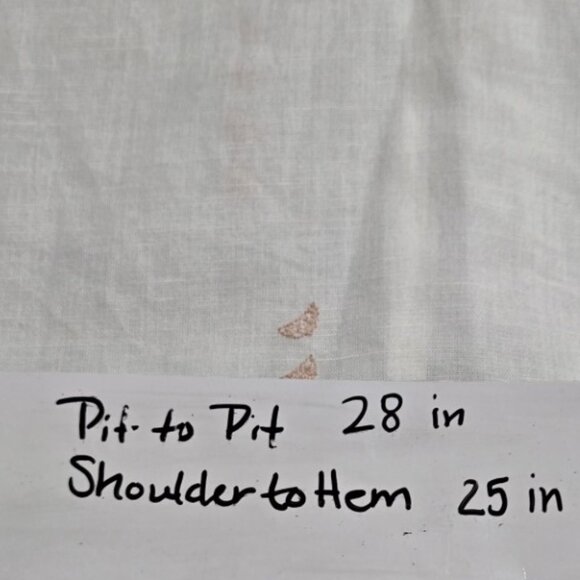 473. NEW World Market White Linen Blend One Size Top - Picture 12 of 12